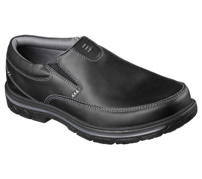 Skechers Relaxed Fit: Segment - The Search - Mens Slip On Shoes Black [AU-NN2449]